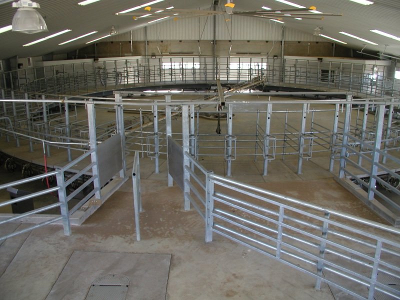Carrousel milking parlour